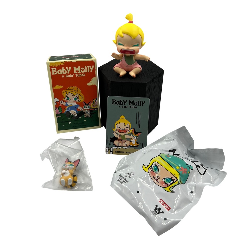 POP MART Baby Molly & Baby Tabby Marks of Friendship Figure Set Kenny Wong